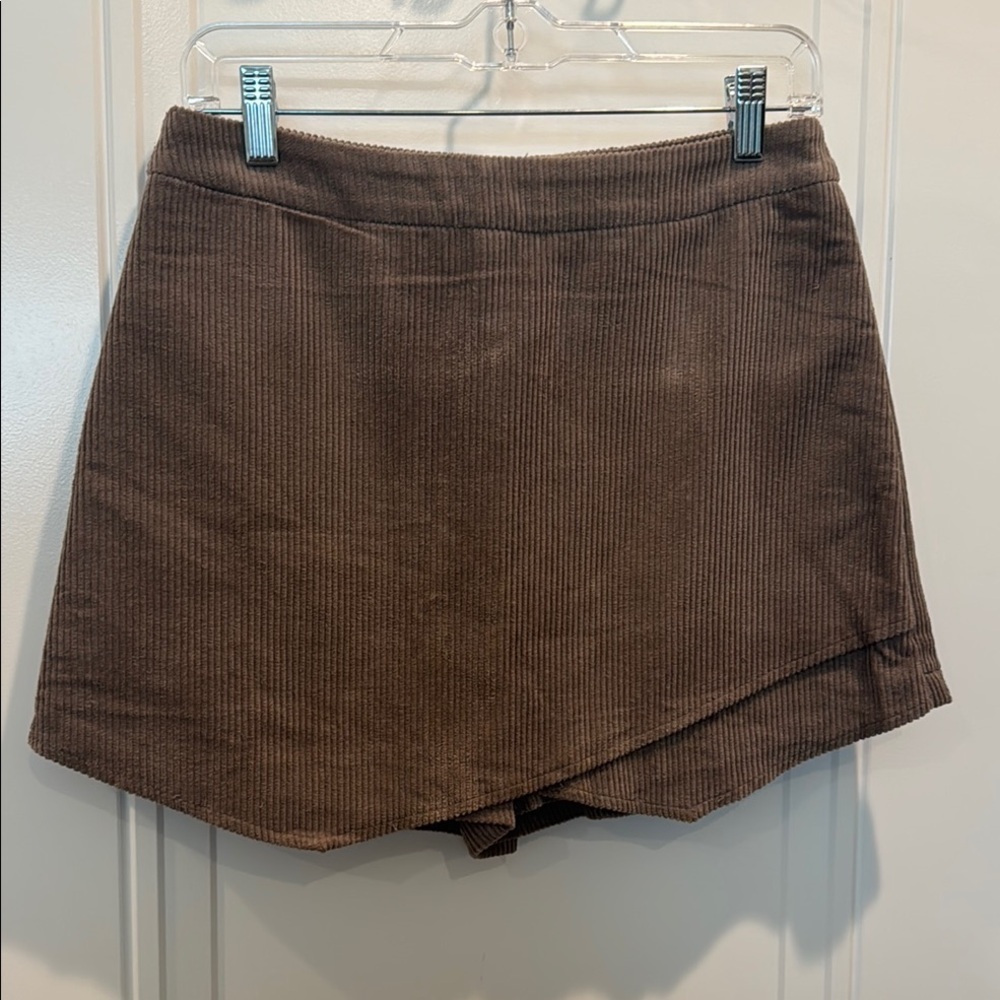 Altar'd State Brown Corduroy Skort